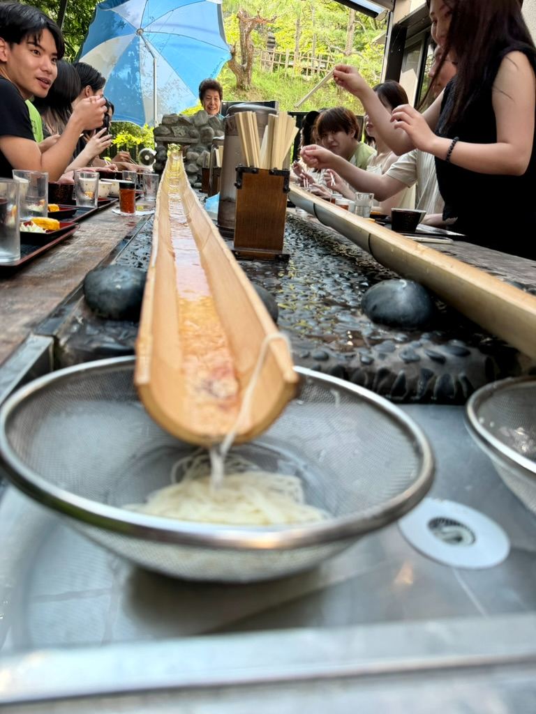 Catching Our Lunch! 🥢 Our Traditional Japanese Nagashi Somen Experience