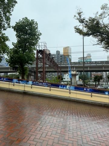 Pre-Game Vibes in the Rain at Yokohama Stadium! ⚾️🌧️