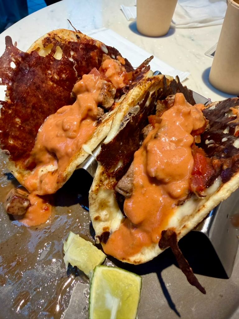 🌮 Squeezing Into Flavor: The Ultimate Loaded Tacos & Fries Feast at Blue Entrance Kitchen! 🍟🔥